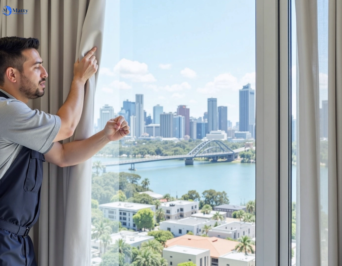 Professional curtain steam cleaning service taylors-lakes-vic QLD by Matty Curtain Cleaning