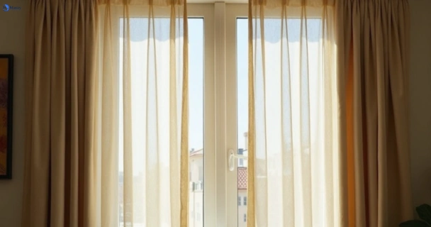 Dusty and dull curtains in taylors-lakes-vic before steam cleaning